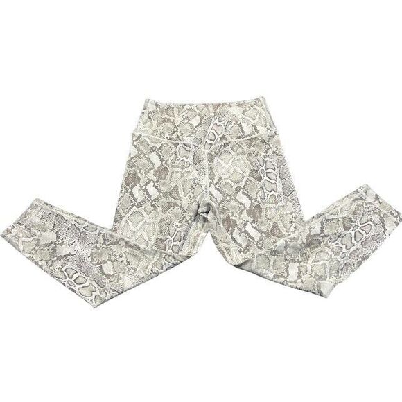 Victoria's Secret Snakeskin Print Leggings Cross Front Waistband Size 14 - Picture 7 of 11